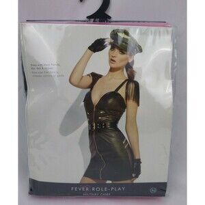 Military Chief Costume Womens Medium 10-12 Halloween Sexy Wet Look Role Play